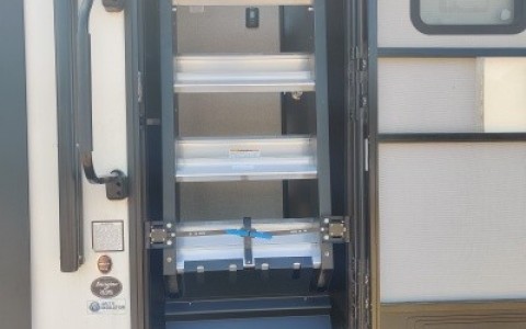 Customer requested to have a custom step ladder installed for her dog.